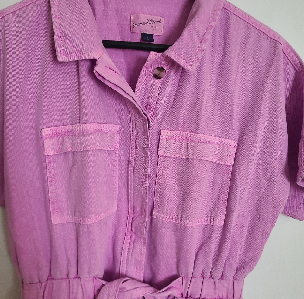 Universal Thread Pink Women  Pink Jumpsuit Size 8 Barbie Pink - Picture 7 of 15